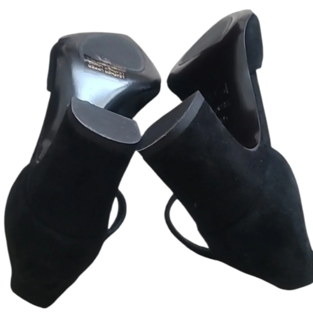 AGL Attilio Giusti Leombruni D'orsay Black Suede Pumps Heels